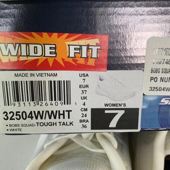 BOBS Skechers White Sneakers. NEW - Picture 8 of 8